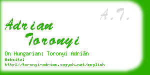 adrian toronyi business card